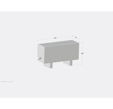 Radiateur avec des dimensions de 700 x 230 x 400 mm