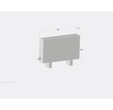Radiateur avec dimensions 700 x 500 x 130 millimètres