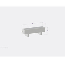 Radiateur aux dimensions 800 x 180 x 250 mm