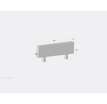 Radiateur mesurant 800 x 80 x 330 millimètres