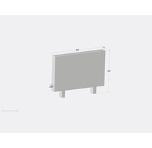 Radiateur avec dimensions 800 x 600 x 80 mm