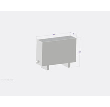 Radiateur avec dimensions 800 x 600 x 230 millimètres