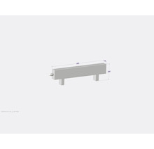 Radiateur aux dimensions 900 x 250 x 80 millimètres