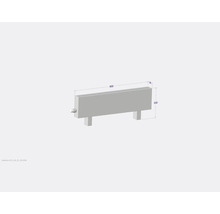 Convecteur sur pied Licon Heat KORALINE Optimal LKO New H 330 x L 900 x p 80 mm blanc