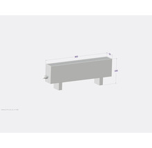 Radiateur aux dimensions 900 x 330 x 130 mm