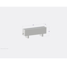 Radiateur avec des dimensions de 900x180x330 millimètres