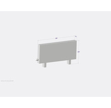 Radiateur aux dimensions 900 x 500 x 80 mm