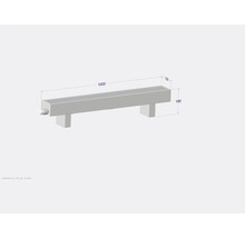 Radiateur avec dimensions 1000 x 130 x 190 mm