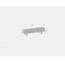 Caniveau de drainage avec dimensions 1000 x 180 x 250 mm