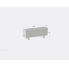Illustration d''un radiateur avec des indications de taille