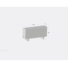 Radiateur avec dimensions 1000 x 230 x 500 millimètres
