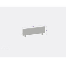 Radiateur avec les dimensions 1200 x 400 x 80 millimètres