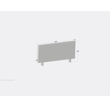 Image d''un radiateur avec indications de dimensions