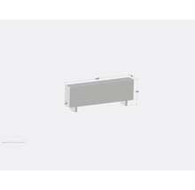 Radiateur avec dimensions 1400 x 180 x 500 mm