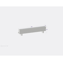 Radiateur de dimensions 1600 x 330 x 130 millimètres.
