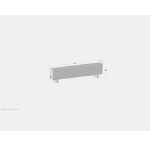 Convecteur sur pied Licon Heat KORALINE Optimal LKO New H 400 x L 1600 x p 180 mm blanc
