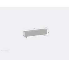 Technische Zeichnung eines Betonformteils mit den Maßen 1600 x 250 x 400 mm