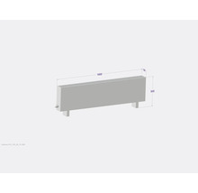 Licon Heat Standkonvektor KORALINE Optimal LKO H 500 x L 1600 x T 130 mm weiß