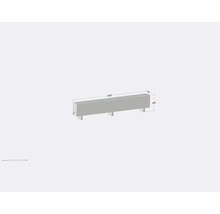 Bordure de trottoir en béton avec des dimensions de 2000x180x400 millimètres