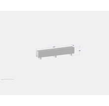 Convecteur sur pied Licon Heat KORALINE Optimal LKO New H 400 x L 2000 x p 230 mm blanc