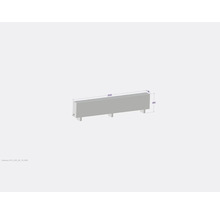 Dessin d''un radiateur mesurant 2200 x 500 x 180 millimètres.