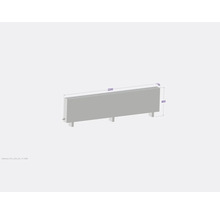 Convecteur sur pied Licon Heat KORALINE Optimal LKO New H 600 x L 2200 x p 130 mm blanc