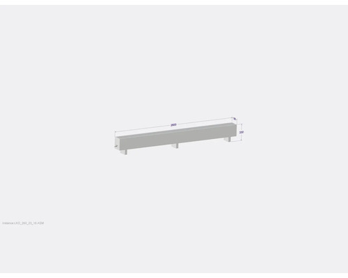 Betonbalken mit Abmessungen 2600 x 180 x 330 Millimeter