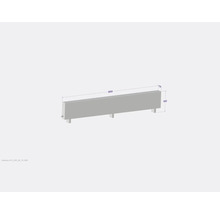 Image d''un radiateur avec des dimensions de 2600 x 500 x 130 mm.