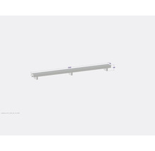 Rail métallique rectangulaire de trois mètres de long avec supports de montage