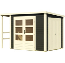 Gartenhaus mit Doppeltür und Anbau