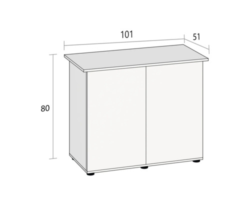 Armoire à deux portes avec dimensions