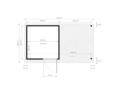 Plan d''un abri de jardin avec dimensions