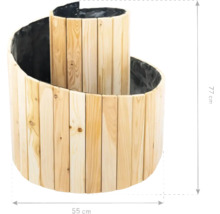Spirale à plantes en bois avec des dimensions de 77 cm de hauteur et 55 cm de diamètre