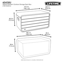 Abmessungen der Lifetime Gartenbox