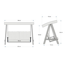 Dimensions d''une balançoire de jardin