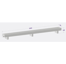 Convecteur sur pied Licon Heat KORALINE Basic LKB H 190 x L 2400 x p 180 mm blanc