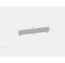 Image d''un banc de radiateur mesurant 2400, 180 et 400 mm.