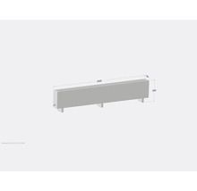 Radiateur avec dimensions 2400 x 500 x 180 millimètres