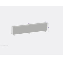 Illustration d''un radiateur avec les dimensions 2600 x 600 x 230 millimètres