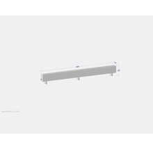 Betonbord mit den Maßen 2800 x 130 x 330 Millimeter.
