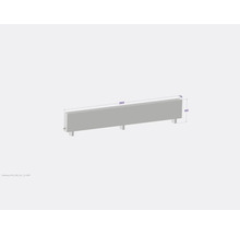 Radiateur avec dimensions 2800 x 500 x 130 mm