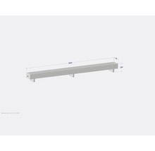 Bordure de trottoir en béton avec les dimensions 3000 x 230 x 250 millimètres