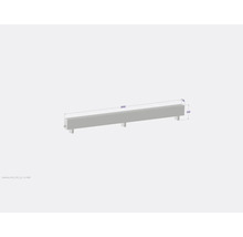 Image d''une bordure de trottoir en béton mesurant 3000x130x330 millimètres.