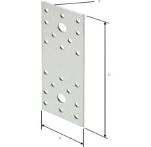 Metallverbinder mit Löchern und Maßangaben