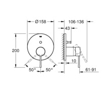 GROHE Badewannenarmatur Unterputz ESSENCE cool sunrise gebürstet 24058GN1