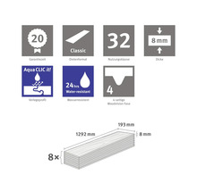 Laminat Nature Sense Perganti Nussbaum braun Landhausdiele 1292 x 193 x 8 mm