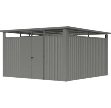 Abri de jardin en métal avec double porte et lucarne