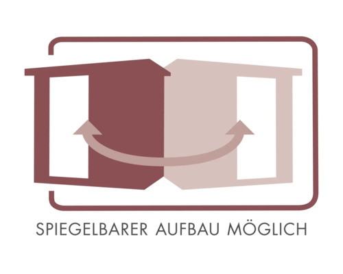 Spiegelbarer Aufbau möglich Symbol