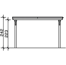Dessin d''un toit de terrasse avec dimensions