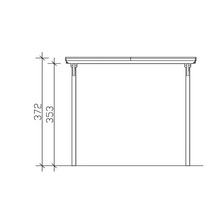 Schéma technique d''un carport avec dimensions